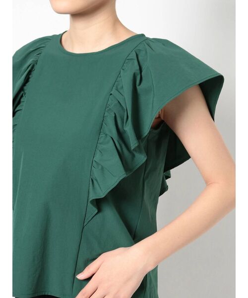 MURUA（ムルーア）の「オーバーラッフルブラウス（シャツ/ブラウス・レディース・ブラック/グリーン・FREE）」の15枚目の写真