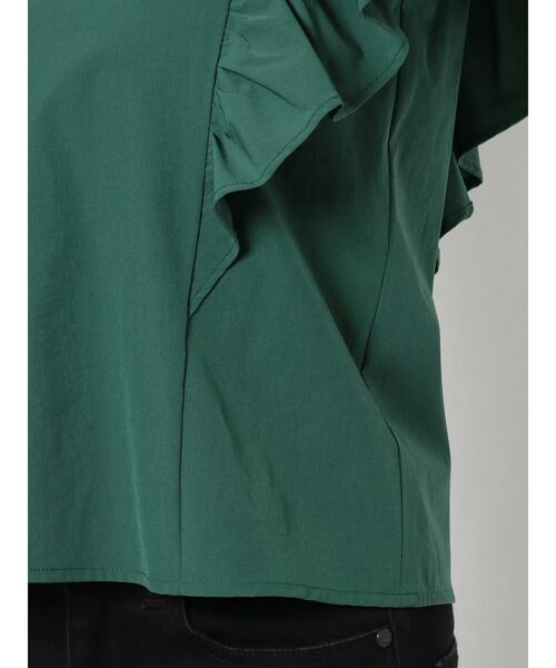 MURUA（ムルーア）の「オーバーラッフルブラウス（シャツ/ブラウス・レディース・ブラック/グリーン・FREE）」の16枚目の写真