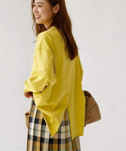JOURNAL STANDARD relume(ジャーナルスタンダード レリューム)の「【STAR&STRIPE】CREW L/S SLIT TEE:Tシャツ◆(Tシャツ/カットソー・レディース・ブラック/ベージュ/イエロー/グリーン・MEDIUM)」の4枚目の写真
