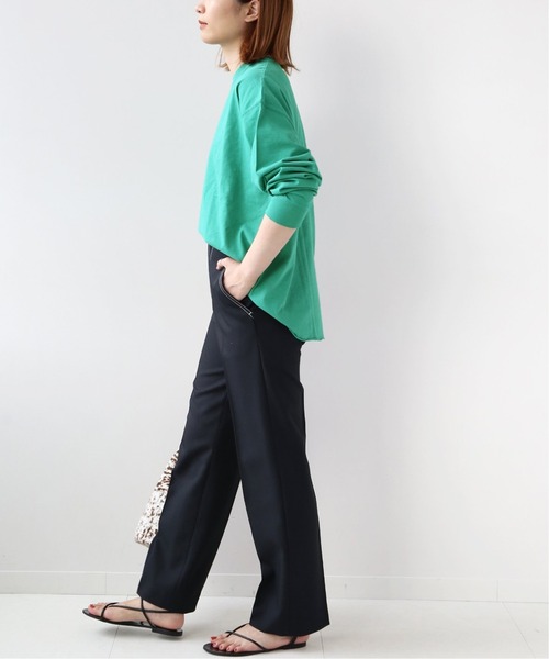 JOURNAL STANDARD relume(ジャーナルスタンダード レリューム)の「【STAR&STRIPE】CREW L/S SLIT TEE:Tシャツ◆(Tシャツ/カットソー・レディース・ブラック/ベージュ/イエロー/グリーン・MEDIUM)」の6枚目の写真