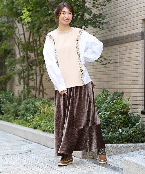 チチカカ(チチカカ)の「異素材コンビメヒコ刺繍プルオーバー(シャツ/ブラウス・レディース・カーキ/レッド/ベージュ・FREE)」の22枚目の写真