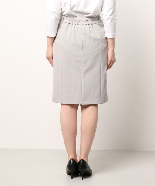 m.f.editorial（エムエフエディトリアル）の「エムエフエディトリアルレディース/m.f.editorial：Women ダブルクロス セットアップ タイトスカート ライトグレー  （セットアップジャケット・パンツございます）（スーツスカート・レディース・ライトグレー・S/MEDIUM）」の3枚目の写真