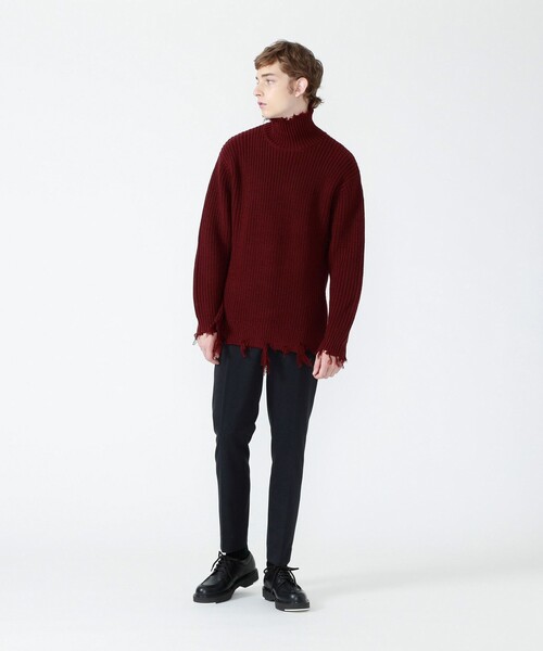 Education from Youngmachines（エデュケーションフロムヤングマシーン）の「【Education from Youngmachines】タック トラウザーズ（スラックス・メンズ・ブラック/グリーン・M/S/L）」の3枚目の写真