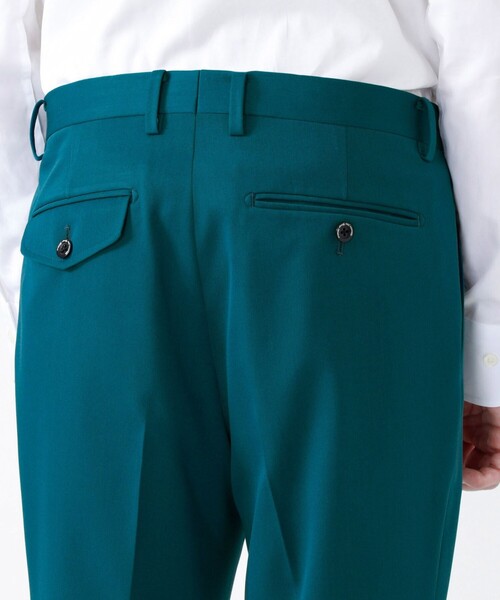 Education from Youngmachines（エデュケーションフロムヤングマシーン）の「【Education from Youngmachines】タック トラウザーズ（スラックス・メンズ・ブラック/グリーン・M/S/L）」の12枚目の写真