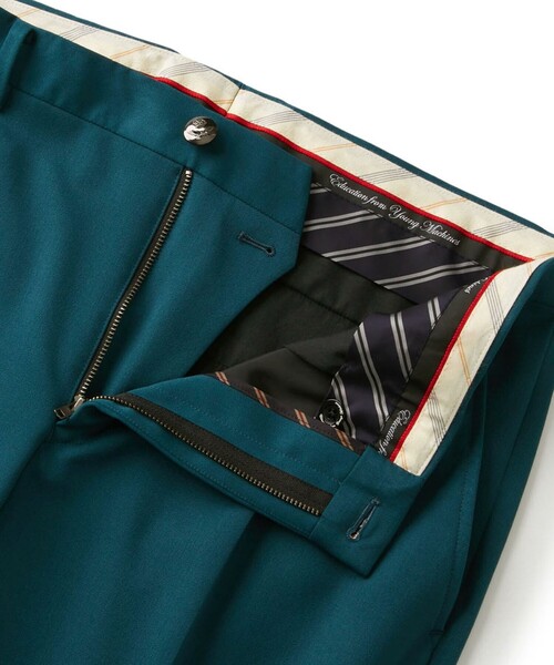 Education from Youngmachines（エデュケーションフロムヤングマシーン）の「【Education from Youngmachines】タック トラウザーズ（スラックス・メンズ・ブラック/グリーン・M/S/L）」の13枚目の写真