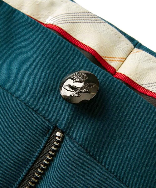 Education from Youngmachines（エデュケーションフロムヤングマシーン）の「【Education from Youngmachines】タック トラウザーズ（スラックス・メンズ・ブラック/グリーン・M/S/L）」の14枚目の写真