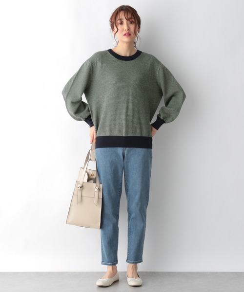 GLOBAL WORK(グローバルワーク)の「トリプルイージー柄ニット/952701(ニット/セーター・レディース・ホワイト系その他/ベージュ系その他/グリーン系その他・MEDIUM/LARGE)」の7枚目の写真