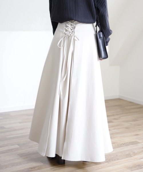 UNFIELD（アンフィールド）の「【UNFIELD TRバックレースアップスカート】（スカート・レディース・ブラック/カーキ/アイボリー・FREE）」の7枚目の写真