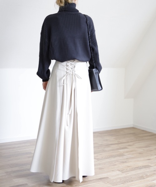 UNFIELD（アンフィールド）の「【UNFIELD TRバックレースアップスカート】（スカート・レディース・ブラック/カーキ/アイボリー・FREE）」の21枚目の写真