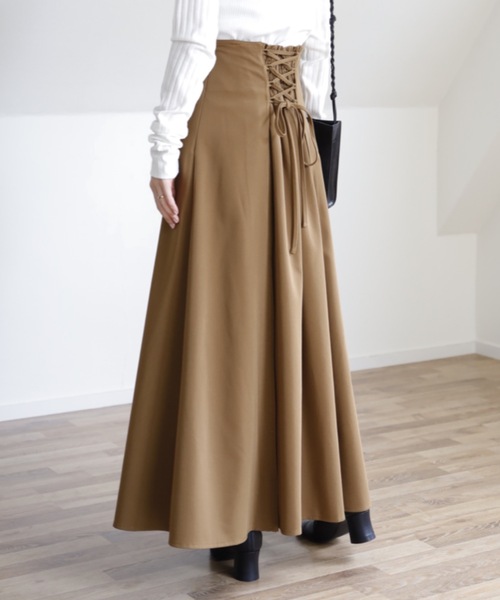 UNFIELD（アンフィールド）の「【UNFIELD TRバックレースアップスカート】（スカート・レディース・ブラック/カーキ/アイボリー・FREE）」の19枚目の写真