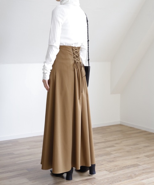 UNFIELD（アンフィールド）の「【UNFIELD TRバックレースアップスカート】（スカート・レディース・ブラック/カーキ/アイボリー・FREE）」の6枚目の写真