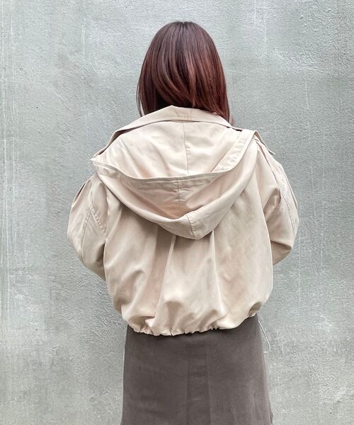 MAJESTIC LEGON（マジェスティックレゴン）の「着回しショート丈マンパ（ブルゾン・レディース・ブラック/アイボリー/カーキオリーブ/グレイッシュベージュ・SMALL/MEDIUM）」の10枚目の写真