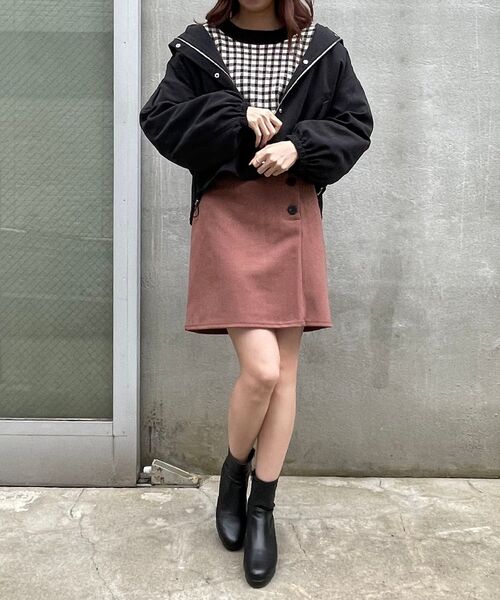 MAJESTIC LEGON（マジェスティックレゴン）の「着回しショート丈マンパ（ブルゾン・レディース・ブラック/アイボリー/カーキオリーブ/グレイッシュベージュ・SMALL/MEDIUM）」の17枚目の写真