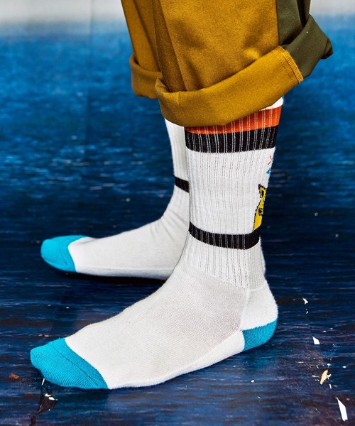 AlexanderLeeChang(アレキサンダーリーチャン)の「AlexanderLeeChang アレキサンダーリーチャン / YOSHI47 SOCKS 猫柄ジャガードソックス 靴下 / AC052129(ソックス/靴下・メンズ・レッド/ブラウン/ホワイト・ONE SIZE)」の6枚目の写真
