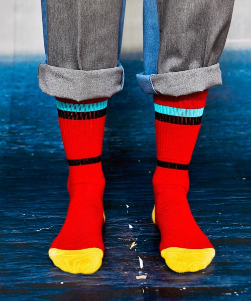 AlexanderLeeChang(アレキサンダーリーチャン)の「AlexanderLeeChang アレキサンダーリーチャン / YOSHI47 SOCKS 猫柄ジャガードソックス 靴下 / AC052129(ソックス/靴下・メンズ・レッド/ブラウン/ホワイト・ONE SIZE)」の11枚目の写真