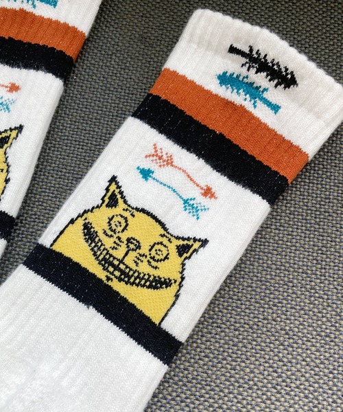 AlexanderLeeChang(アレキサンダーリーチャン)の「AlexanderLeeChang アレキサンダーリーチャン / YOSHI47 SOCKS 猫柄ジャガードソックス 靴下 / AC052129(ソックス/靴下・メンズ・レッド/ブラウン/ホワイト・ONE SIZE)」の16枚目の写真
