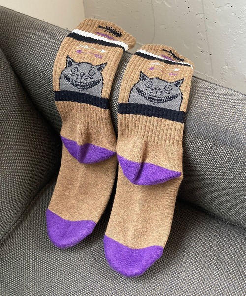 AlexanderLeeChang(アレキサンダーリーチャン)の「AlexanderLeeChang アレキサンダーリーチャン / YOSHI47 SOCKS 猫柄ジャガードソックス 靴下 / AC052129(ソックス/靴下・メンズ・レッド/ブラウン/ホワイト・ONE SIZE)」の17枚目の写真