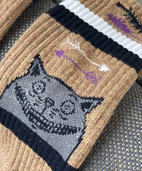 AlexanderLeeChang(アレキサンダーリーチャン)の「AlexanderLeeChang アレキサンダーリーチャン / YOSHI47 SOCKS 猫柄ジャガードソックス 靴下 / AC052129(ソックス/靴下・メンズ・レッド/ブラウン/ホワイト・ONE SIZE)」の18枚目の写真
