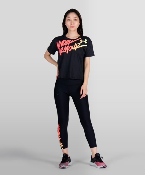 UNDER ARMOUR（アンダーアーマー）の「UAライブ クローマ グラフィック Tシャツ 80s（トレーニング/レディース）（Tシャツ/カットソー・レディース・ブラック/ホワイト・L/XL/S/M）」の15枚目の写真