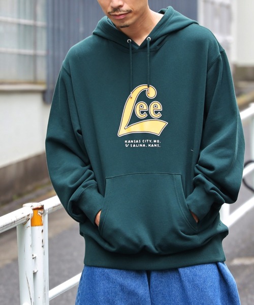 Lee（リー）の「【Lee】ロゴプリントパーカー（パーカー・メンズ・ベージュ/ブラック/ダークグリーン・M/XL/L）」の3枚目の写真