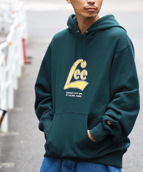 Lee（リー）の「【Lee】ロゴプリントパーカー（パーカー・メンズ・ベージュ/ブラック/ダークグリーン・M/XL/L）」の10枚目の写真