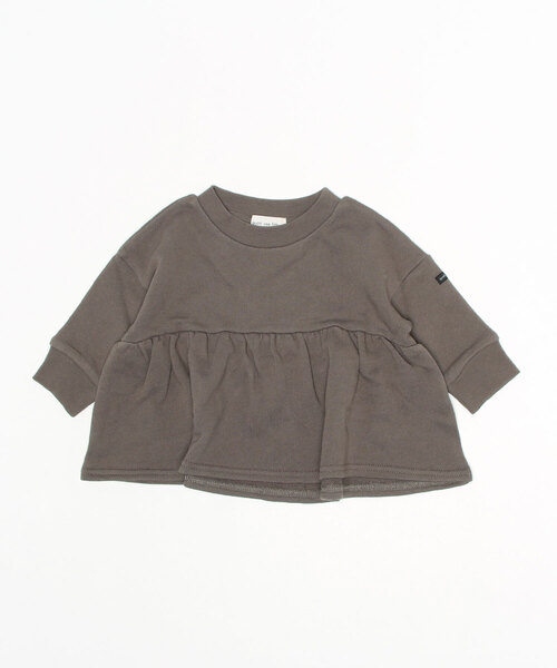 quoti use fith（クゥオティ　ユース　フィス）の「裏毛 長袖 ギャザースウェット（スウェット・キッズ・ホワイト/チャコールグレー/オレンジ・90/100/110/120/80/130）」の5枚目の写真