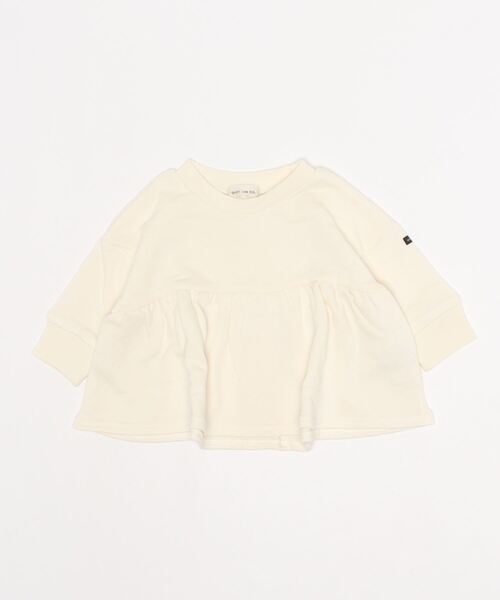 quoti use fith（クゥオティ　ユース　フィス）の「裏毛 長袖 ギャザースウェット（スウェット・キッズ・ホワイト/チャコールグレー/オレンジ・90/100/110/120/80/130）」の14枚目の写真