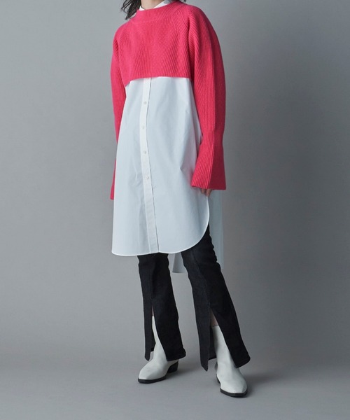 lautreamont BLEUBLANC（ロートレアモンブルーブラン）の「<lautreamont BLEUBLANC>キャンディスリーブショートニット≪手洗い可能≫（ニット/セーター・レディース・ベージュ/ピンク/ネイビー/チャコールグレー・9号）」の11枚目の写真