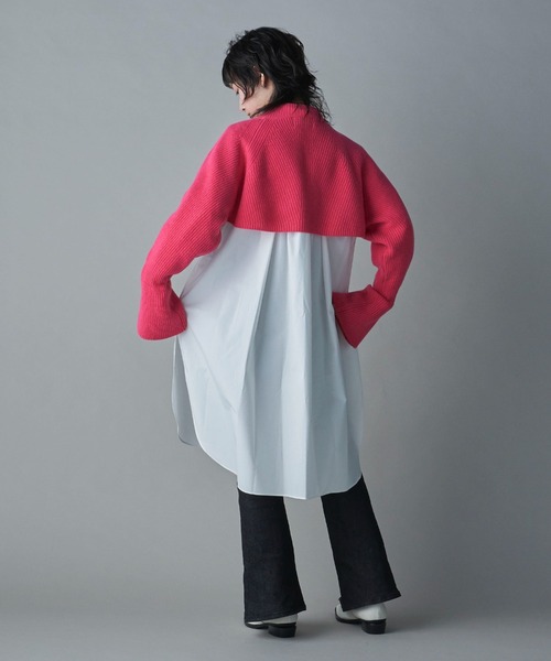 lautreamont BLEUBLANC（ロートレアモンブルーブラン）の「<lautreamont BLEUBLANC>キャンディスリーブショートニット≪手洗い可能≫（ニット/セーター・レディース・ベージュ/ピンク/ネイビー/チャコールグレー・9号）」の8枚目の写真