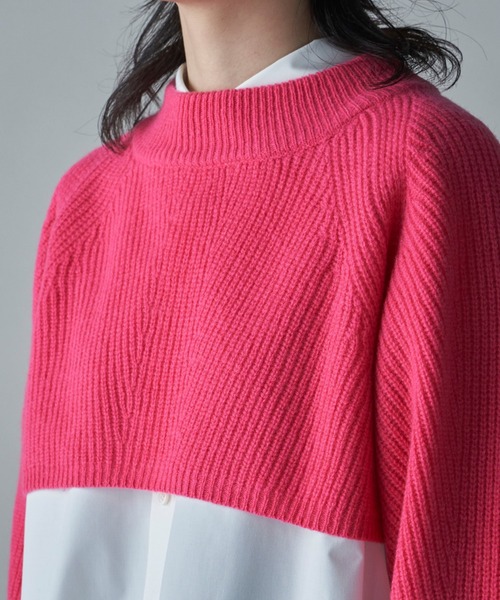 lautreamont BLEUBLANC（ロートレアモンブルーブラン）の「<lautreamont BLEUBLANC>キャンディスリーブショートニット≪手洗い可能≫（ニット/セーター・レディース・ベージュ/ピンク/ネイビー/チャコールグレー・9号）」の15枚目の写真