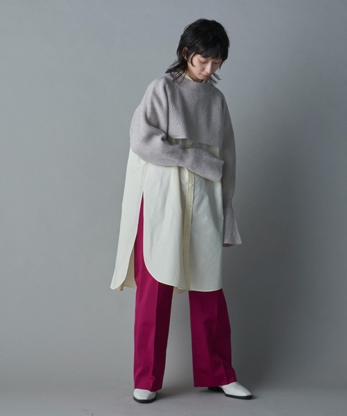 lautreamont BLEUBLANC（ロートレアモンブルーブラン）の「<lautreamont BLEUBLANC>キャンディスリーブショートニット≪手洗い可能≫（ニット/セーター・レディース・ベージュ/ピンク/ネイビー/チャコールグレー・9号）」の14枚目の写真