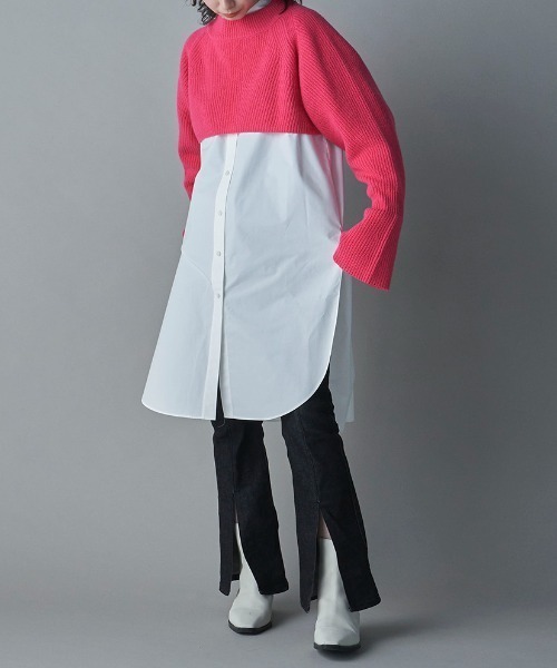 lautreamont BLEUBLANC（ロートレアモンブルーブラン）の「<lautreamont BLEUBLANC>キャンディスリーブショートニット≪手洗い可能≫（ニット/セーター・レディース・ベージュ/ピンク/ネイビー/チャコールグレー・9号）」の22枚目の写真