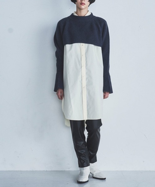 lautreamont BLEUBLANC（ロートレアモンブルーブラン）の「<lautreamont BLEUBLANC>キャンディスリーブショートニット≪手洗い可能≫（ニット/セーター・レディース・ベージュ/ピンク/ネイビー/チャコールグレー・9号）」の20枚目の写真