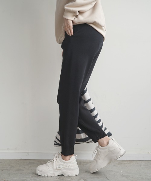 Futier land（フューティアランド）の「ニットジョガーパンツ（その他パンツ・レディース・ブラック/ベージュ系その他・MEDIUM/LARGE）」の21枚目の写真