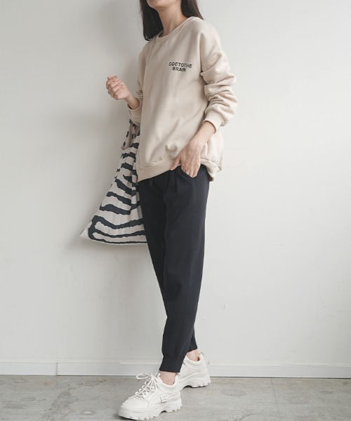 Futier land（フューティアランド）の「ニットジョガーパンツ（その他パンツ・レディース・ブラック/ベージュ系その他・MEDIUM/LARGE）」の11枚目の写真