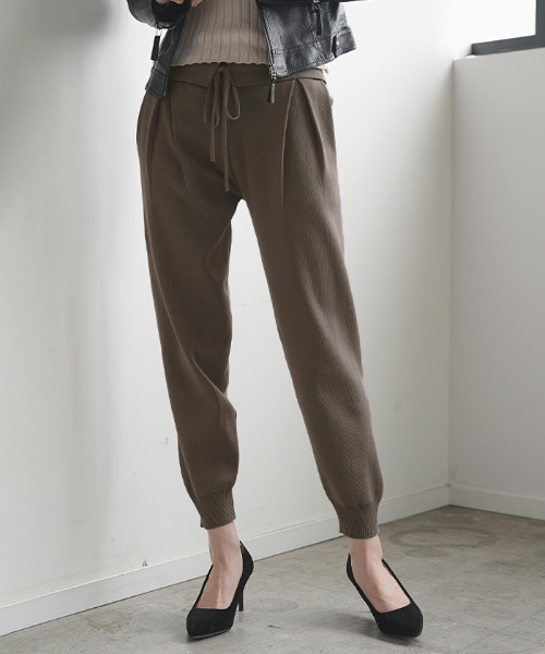 Futier land（フューティアランド）の「ニットジョガーパンツ（その他パンツ・レディース・ブラック/ベージュ系その他・MEDIUM/LARGE）」の15枚目の写真