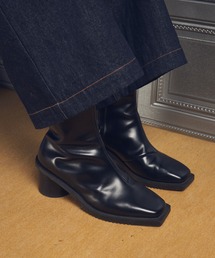 MAISON SPECIAL（メゾンスペシャル）の「《UNISEX》【SPECIAL SHOES FACTORY COLLABORATION】Zip Heel Boots Made In TOKYO/東京産スクエアヒールジップブーツ 【MAISON SPECIAL/メゾンスペシャル】（ブーツ）」