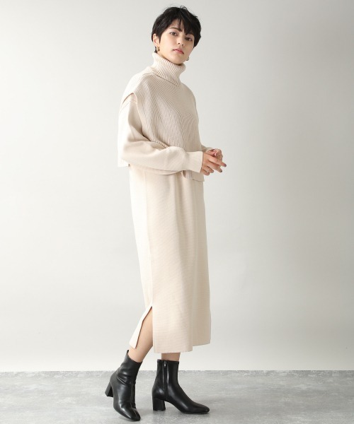 即納 送料無料 タートルニット2pセットワンピース ワンピース Rageblue レイジブルー のファッション メーカー直販超安い Arenatheatre Net