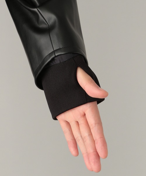 GLOBAL WORK(グローバルワーク)の「【Blintw】フェイクレザージャケット/228908(ライダースジャケット・メンズ・ブラック・MEDIUM/LARGE)」の3枚目の写真