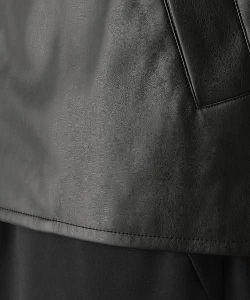 GLOBAL WORK(グローバルワーク)の「【Blintw】フェイクレザージャケット/228908(ライダースジャケット・メンズ・ブラック・MEDIUM/LARGE)」の17枚目の写真