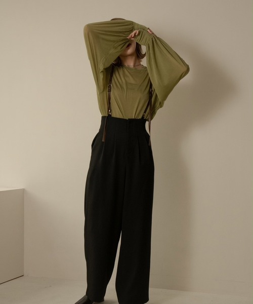 Amiur（エミレ）の「sheer volume pullover（Tシャツ/カットソー・レディース・キャメル/グリーン/グレー/ブラック・FREE）」の19枚目の写真