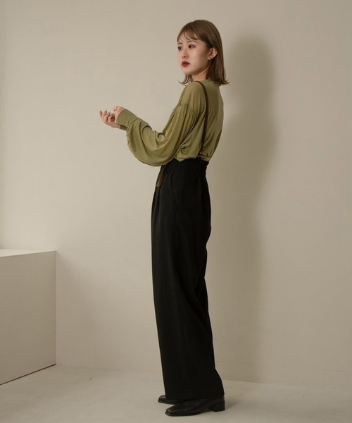 Amiur（エミレ）の「sheer volume pullover（Tシャツ/カットソー・レディース・キャメル/グリーン/グレー/ブラック・FREE）」の11枚目の写真