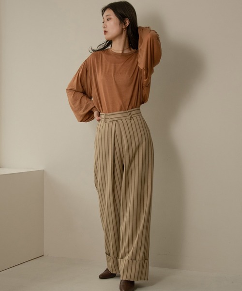 Amiur（エミレ）の「sheer volume pullover（Tシャツ/カットソー・レディース・キャメル/グリーン/グレー/ブラック・FREE）」の20枚目の写真