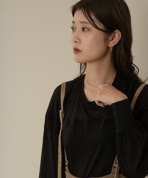 Amiur（エミレ）の「sheer volume pullover（Tシャツ/カットソー・レディース・キャメル/グリーン/グレー/ブラック・FREE）」の17枚目の写真