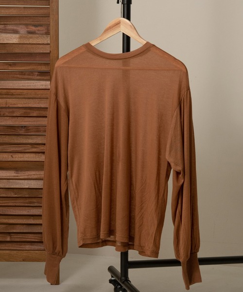 Amiur（エミレ）の「sheer volume pullover（Tシャツ/カットソー・レディース・キャメル/グリーン/グレー/ブラック・FREE）」の16枚目の写真