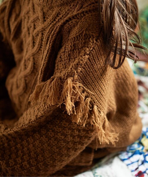 セール】ケーブルフリンジニット（ニット/セーター）｜BREEZE