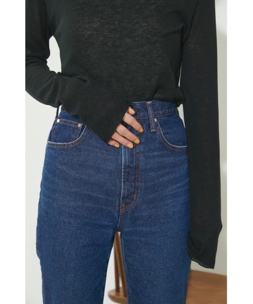 BLACK BY MOUSSY（ブラックバイマウジー）の「sheer rib tops（シアーリブトップス）（Tシャツ/カットソー・レディース・ホワイト/ブラック/イエロー/ライトパープル・FREE）」の11枚目の写真