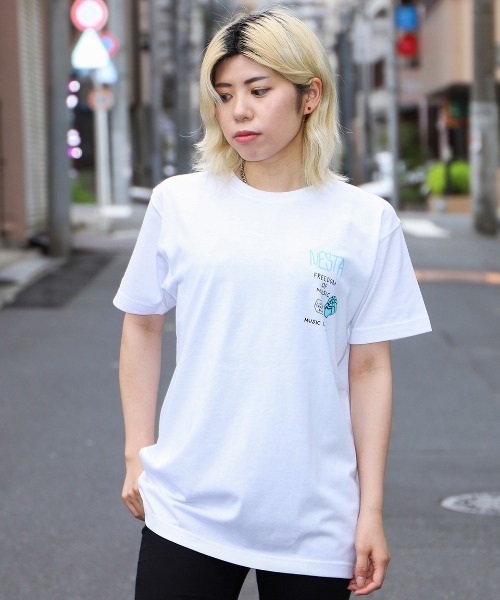 NESTA BRAND（ネスタブランド）の「JPN加工DRYドローイングライオンカラーロゴTEE（Tシャツ/カットソー・メンズ・ホワイト/ブラック・S/M/L/XL/XXL）」の11枚目の写真