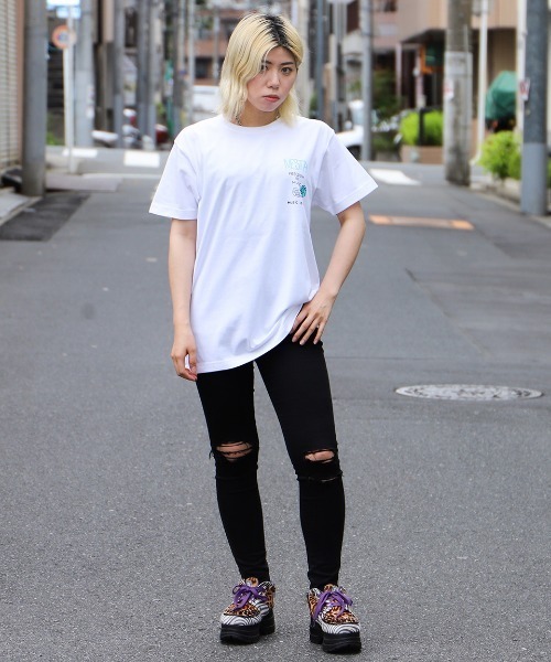 NESTA BRAND（ネスタブランド）の「JPN加工DRYドローイングライオンカラーロゴTEE（Tシャツ/カットソー・メンズ・ホワイト/ブラック・S/M/L/XL/XXL）」の8枚目の写真