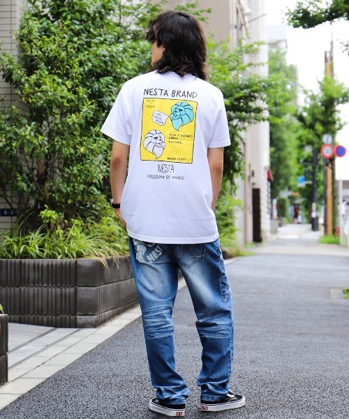 NESTA BRAND（ネスタブランド）の「JPN加工DRYドローイングライオンカラーロゴTEE（Tシャツ/カットソー・メンズ・ホワイト/ブラック・S/M/L/XL/XXL）」の21枚目の写真